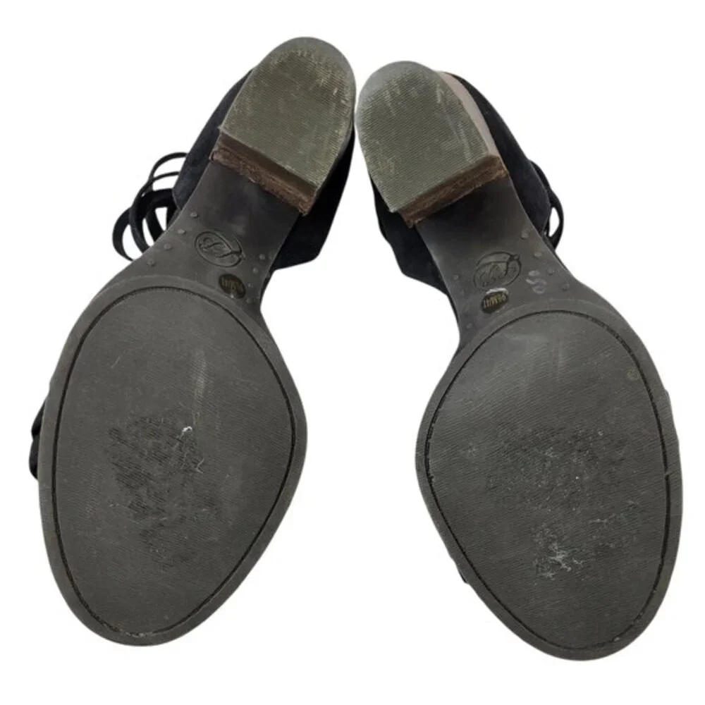 Lucky Brand Leather Lakisha Sandals, Black, Sz 9.5, Excellent Used Condition